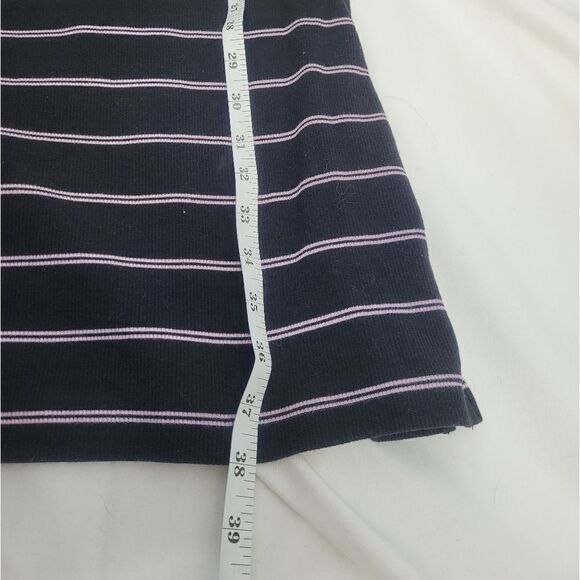 VANS dress black striped ribbed short sleeve stretch tee shirt L - Picture 13 of 13